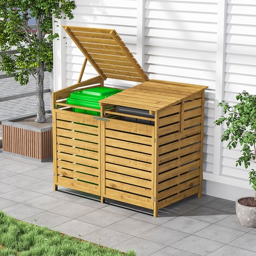 Double triple wheelie bin - triple,
