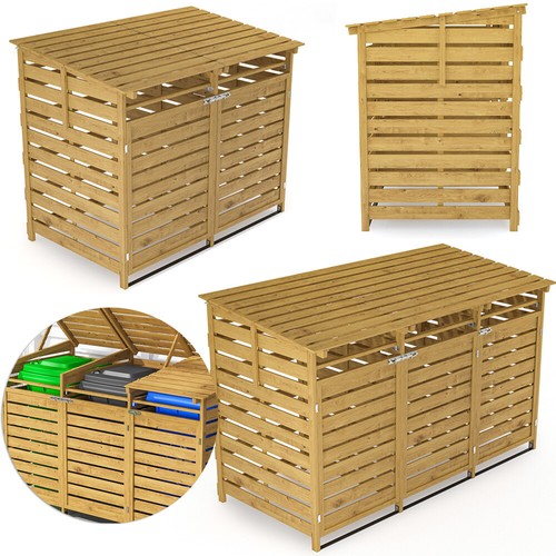 Wheelie bin storage wooden - bin,