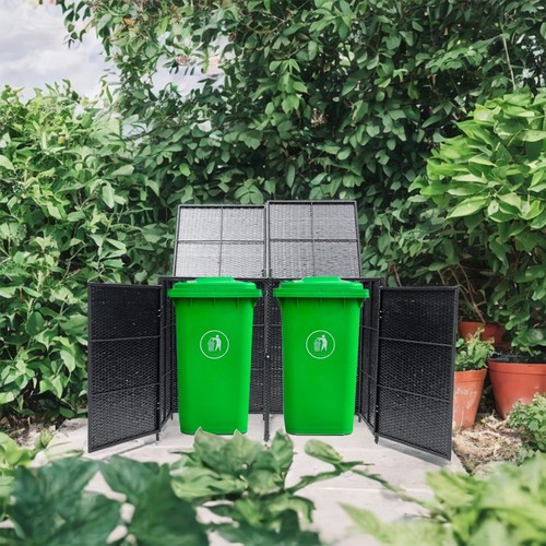 Garden double wheelie bin - double,