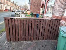 Outdoor 4-Bin Wooden Bin Store