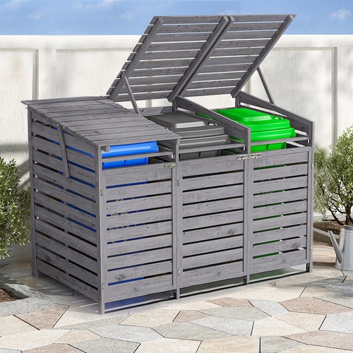 Double triple wheelie bin - double,