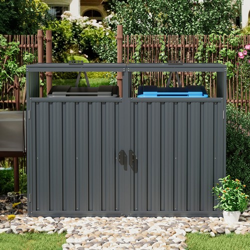 Double wheelie bin storage - double,