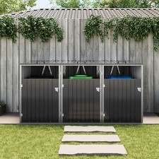 Outside Metal Bin Shed Triple