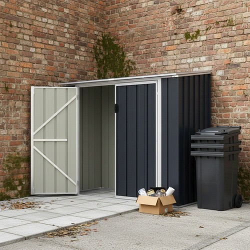 Anthracite metal garden - metal, shed