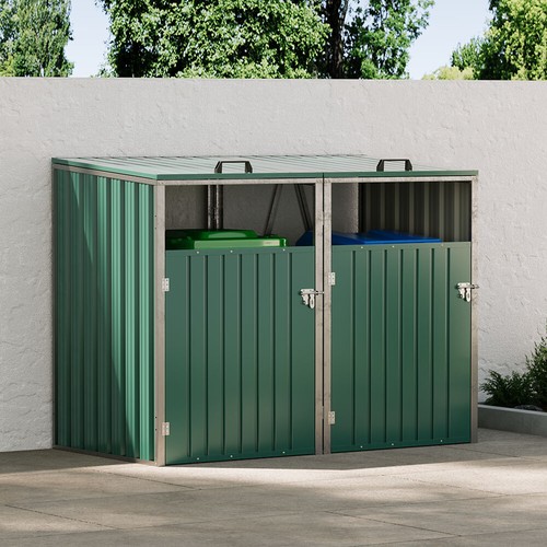 Steel double bin wheelie - steel,